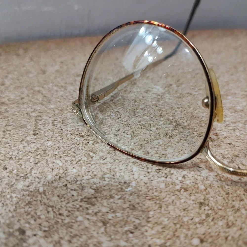 Mirari Italy Vintage Gold Metal Eyeglasses 55-19 Oval 90s‎ Luxury Optical Frame